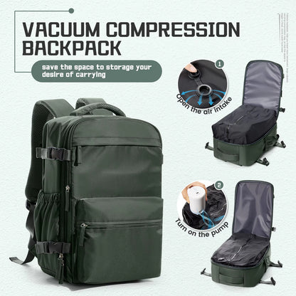 Maximize Space: Men’s Expandable Vacuum Compression Backpack for Travel, Hiking, and More! - Big Ass Store