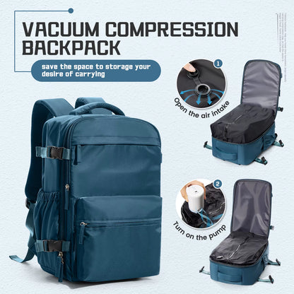 Maximize Space: Men’s Expandable Vacuum Compression Backpack for Travel, Hiking, and More! - Big Ass Store