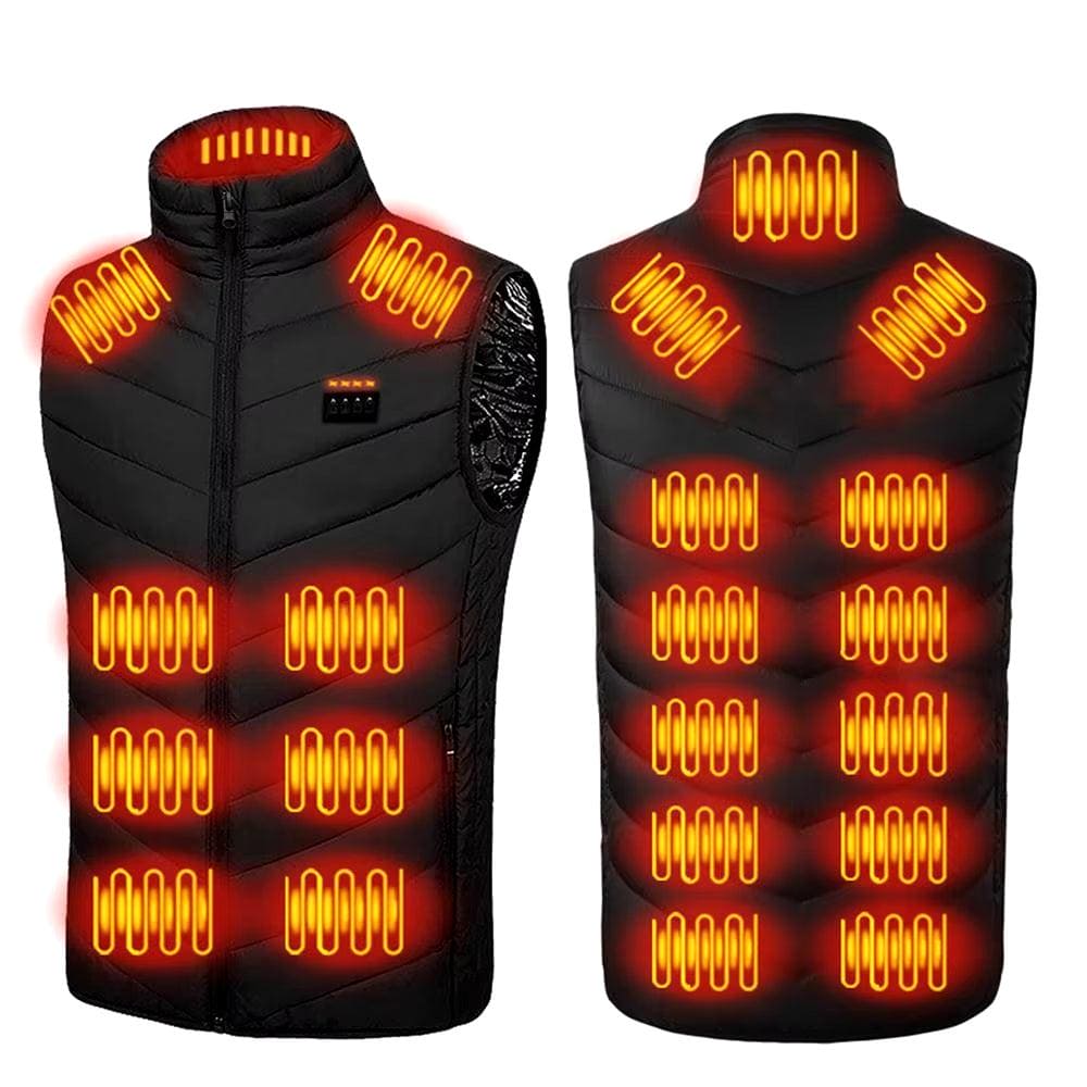 17 Area USB Electric Thermal Heated Unisex Vest - Big Ass Store