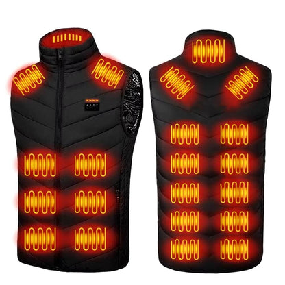 17 Area USB Electric Thermal Heated Unisex Vest - Big Ass Store