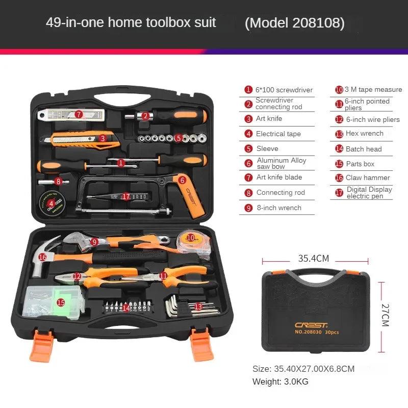 Handy Household Hardware Tool Box Set. A Must Have for EVERY Home! - Big Ass Store