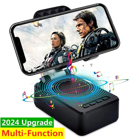 Mobile Cell Phone Stand Holder with Bluetooth Speaker HD Portable Wireless Speaker Adjustable Tablet Desktop Live Lazy Bracket - Big Ass Store