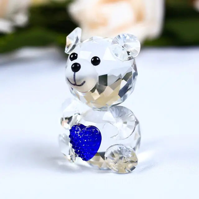 Romantic Bear Crystal Figurine - Big Ass Store