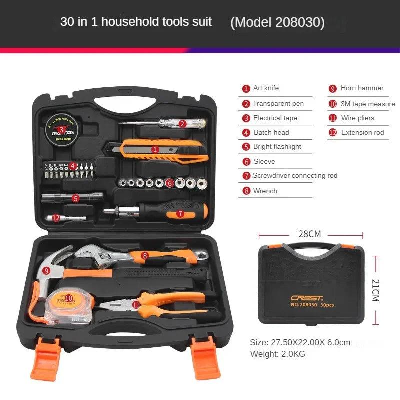 Handy Household Hardware Tool Box Set. A Must Have for EVERY Home! - Big Ass Store