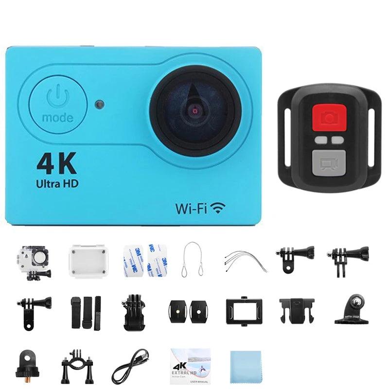 Ultra HD 4K Action Camera 1080P/30FPS Wifi 2.0-Inch 170D Underwater Waterproof Helmet Video Recording Cameras Sports Cam Pro - Big Ass Store