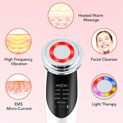 7-in-1 LED Electric Face Massager Achieve Spa-Like Treatments At Home - Big Ass Store