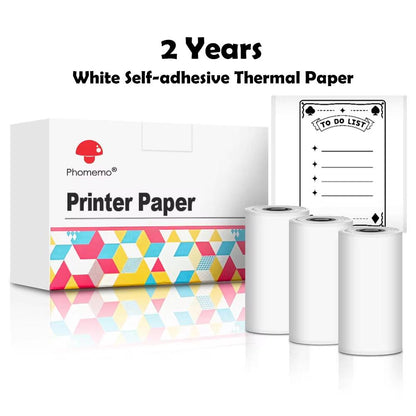 T02 Mini Printer Portable Printer Thermal Printing Sticker Wireless Inkless Pocket Printer Self-Adhesive Label Printer - Big Ass Store