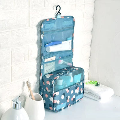 Travel Makeup Organizer Bag Nylon Women Cosmetic Bag Hanging Travel Makeup Bags Wash Toiletry Organizer Kits Storage Bags