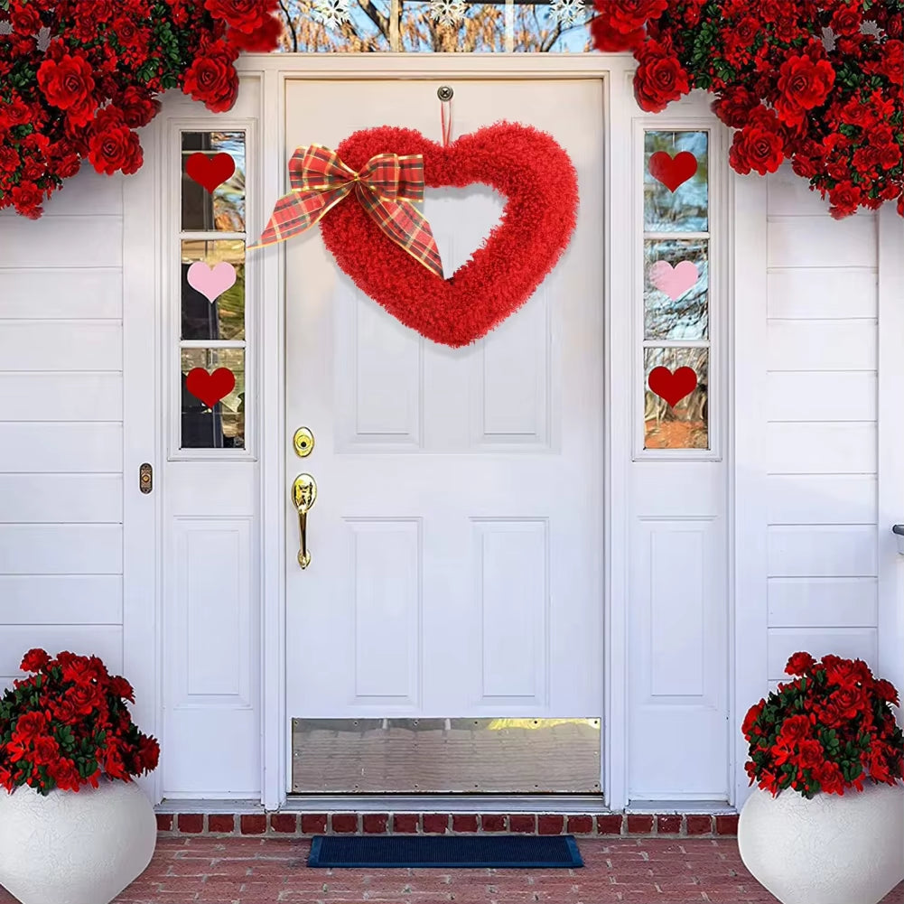 Floral Valentines Day Heart Wreath