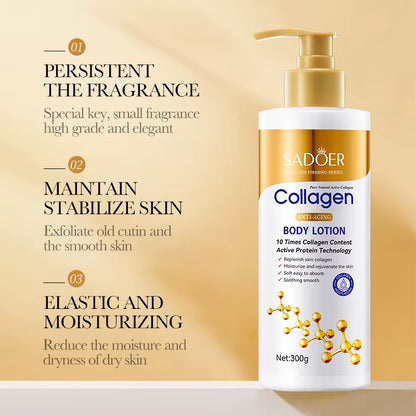 Glow with Confidence: SADOER Collagen Body Lotion for Moisturizing, Anti-Aging, & Whitening - Big Ass Store