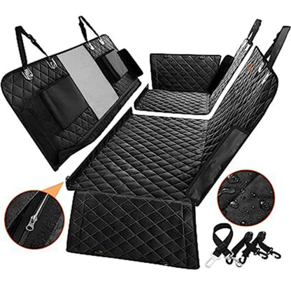 6-In-1 Dog Car Seat Cover for Back Seat, 100% Waterproof Dog Car Hammock, Nonslip Dog Seat Cover for Cars Trucks and SU - Big Ass Store