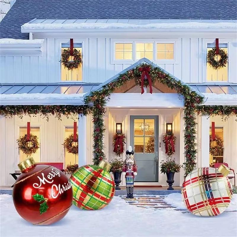 24 Inch/60CM Outdoor Christmas Inflatable LIGHTED Decorated Glow Ball - Big Ass Store