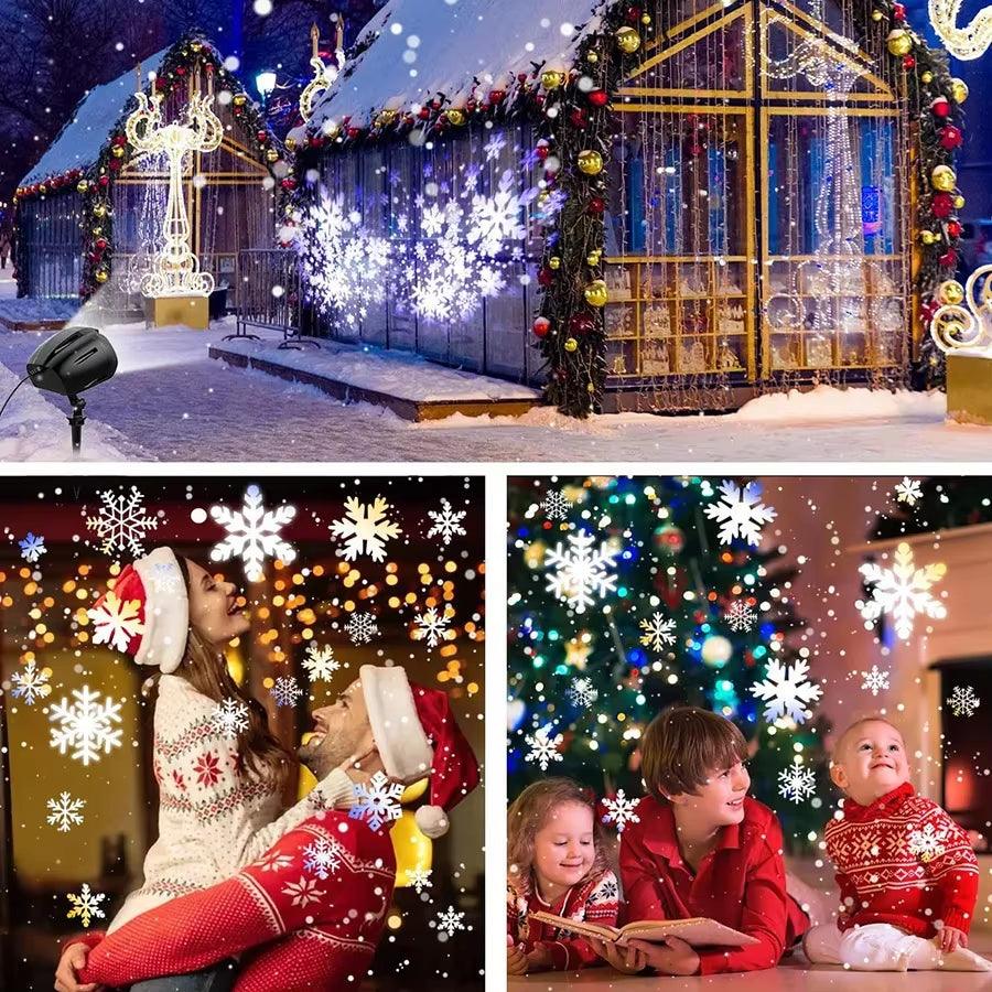 You will be the enjoy of your neighborhood with this 2024 Upgraded Dual Head Outdoor Snowflake Christmas Light Projector - Big Ass Store