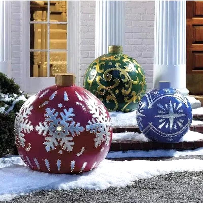 24 Inch/60CM Outdoor Christmas Inflatable LIGHTED Decorated Glow Ball - Big Ass Store