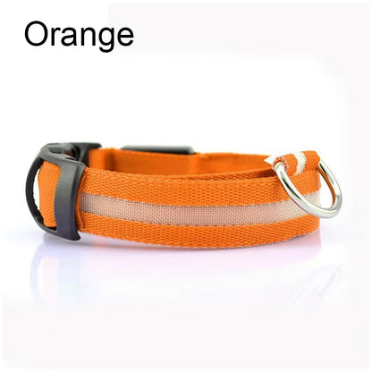 Pet Protective Dogs Luminous Fluorescent LED Flashing and Reflective Dog Collar