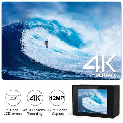 Ultra HD 4K Action Camera 1080P/30FPS Wifi 2.0-Inch 170D Underwater Waterproof Helmet Video Recording Cameras Sports Cam Pro - Big Ass Store