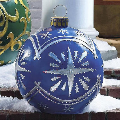 23.5" / 60Cm Outdoor Christmas Inflatable Decorated Ball PVC Giant Big Large Balls Xmas Tree Decorations Toy Ball - Big Ass Store