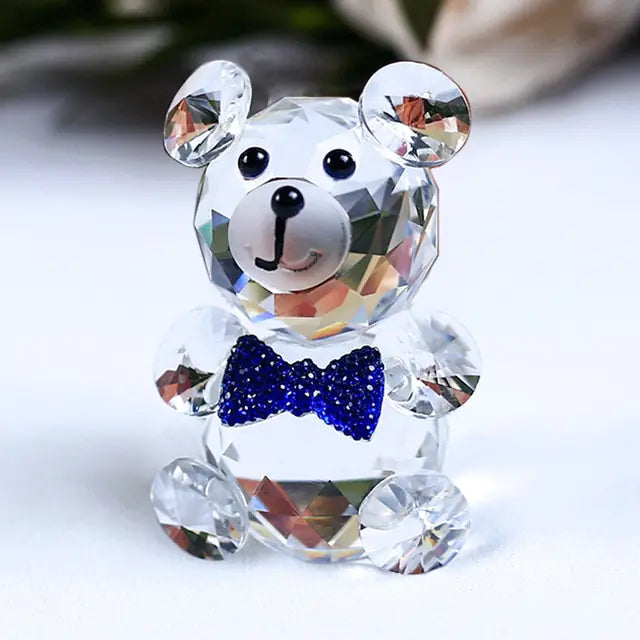 Romantic Bear Crystal Figurine