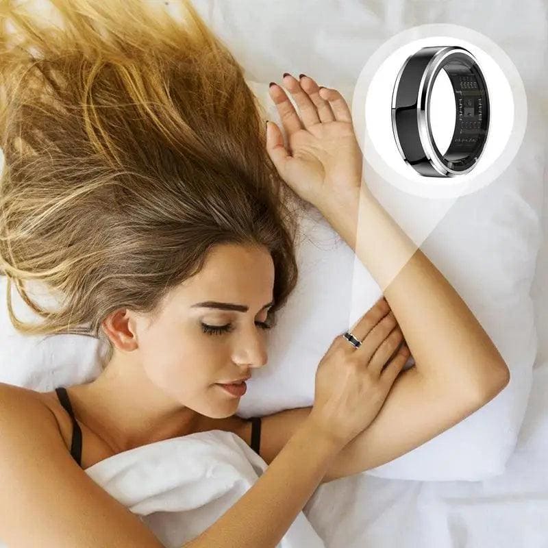 Sleep Tracker Ring Fitness Sleep Heart Rate Ring BT Health Tracker with 3-5 Days Battery Life Waterproof Tracker for Sleep - Big Ass Store