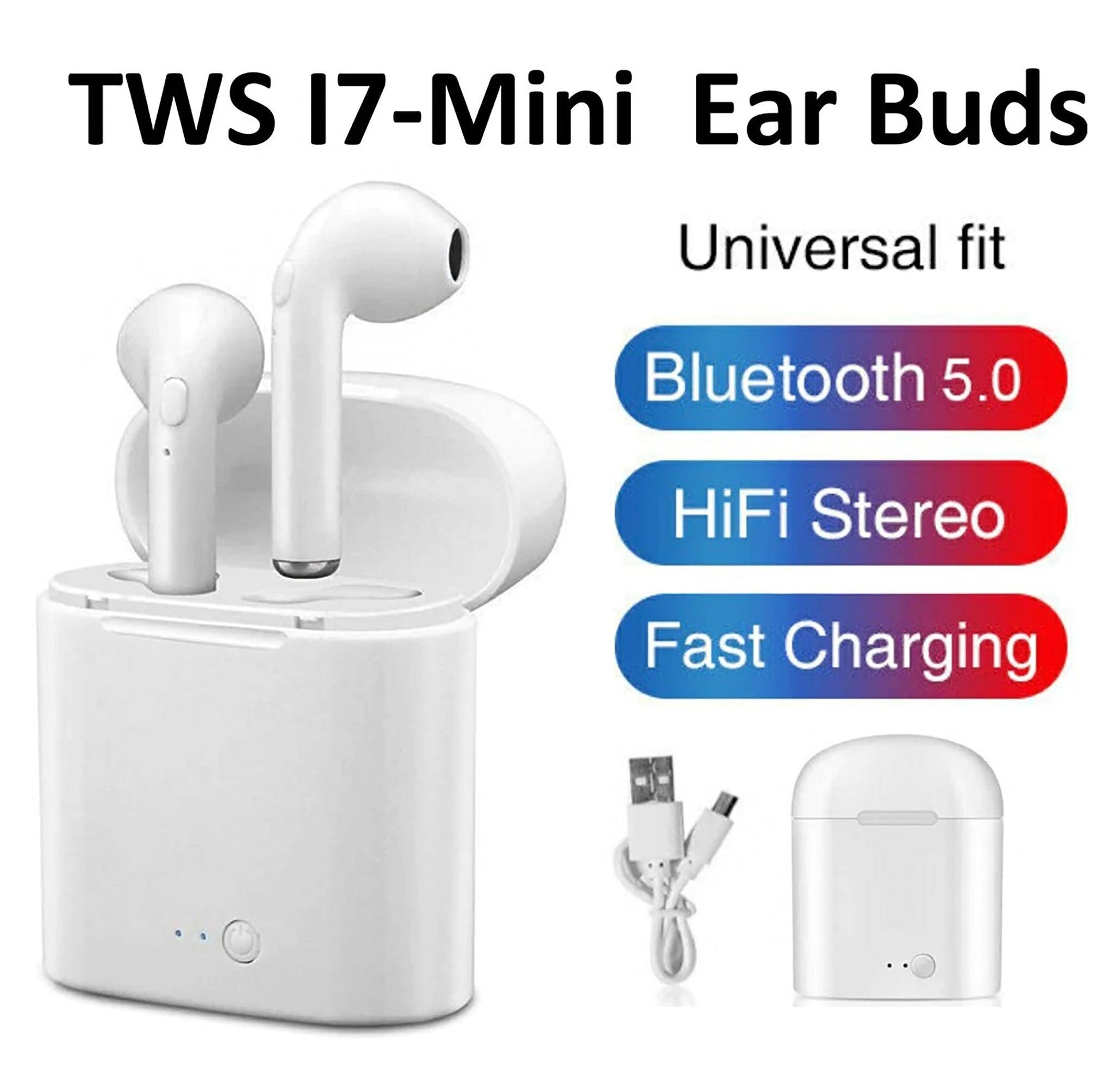 i7S Noise-Cancelling Bluetooth v5.0 Earbuds - Big Ass Store