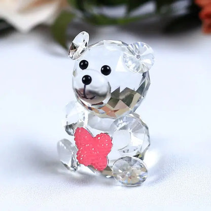 Romantic Bear Crystal Figurine - Big Ass Store