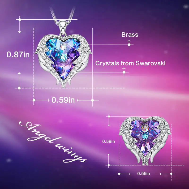 Heart Crystal Necklace - Big Ass Store