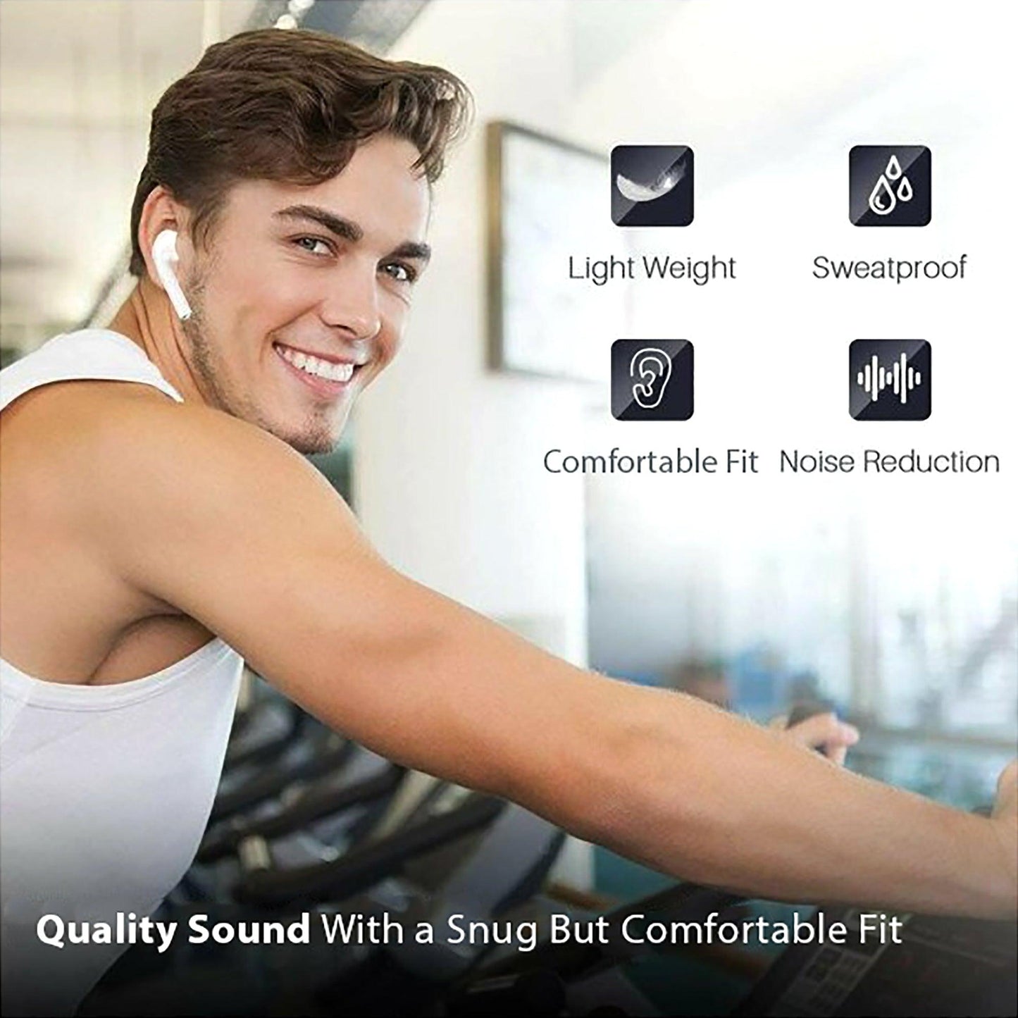 i7S Noise-Cancelling Bluetooth v5.0 Earbuds - Big Ass Store