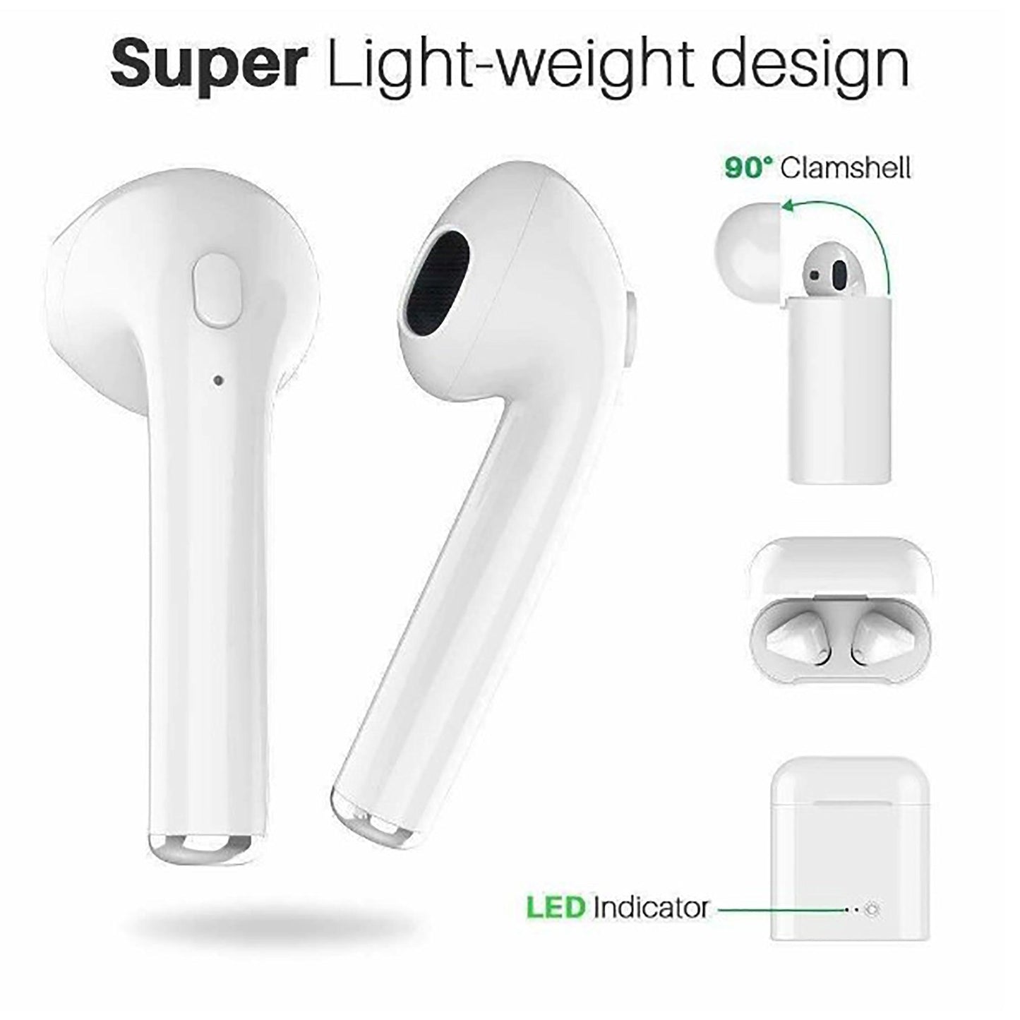 i7S Noise-Cancelling Bluetooth v5.0 Earbuds - Big Ass Store