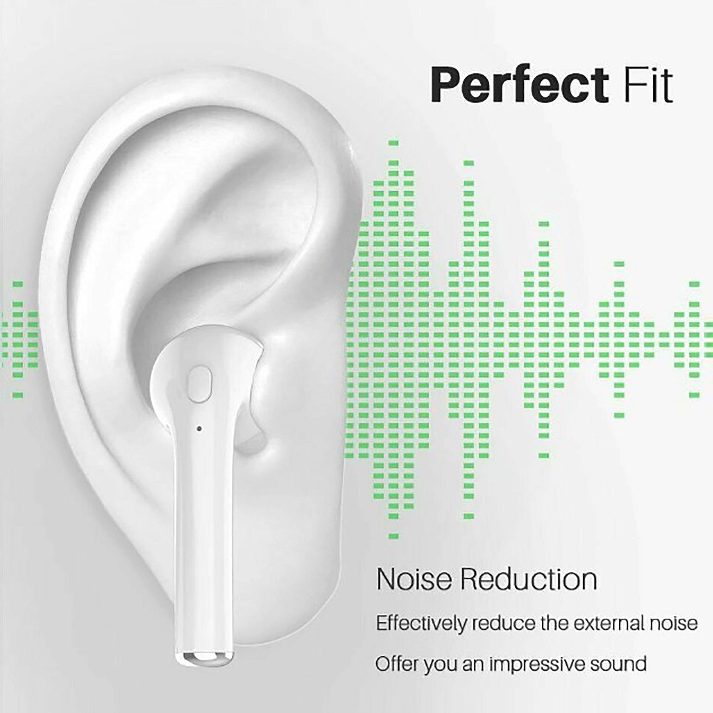 i7S Noise-Cancelling Bluetooth v5.0 Earbuds - Big Ass Store