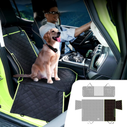 6-In-1 Dog Car Seat Cover for Back Seat, 100% Waterproof Dog Car Hammock, Nonslip Dog Seat Cover for Cars Trucks and SU - Big Ass Store