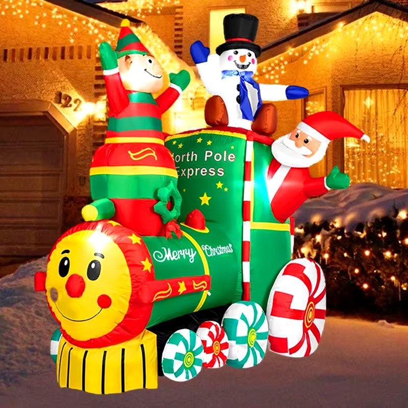 6FT Inflatable Christmas Tree with LED Lights - Festive Outdoor Decoration for Holiday Parties and Gifts - Big Ass Store