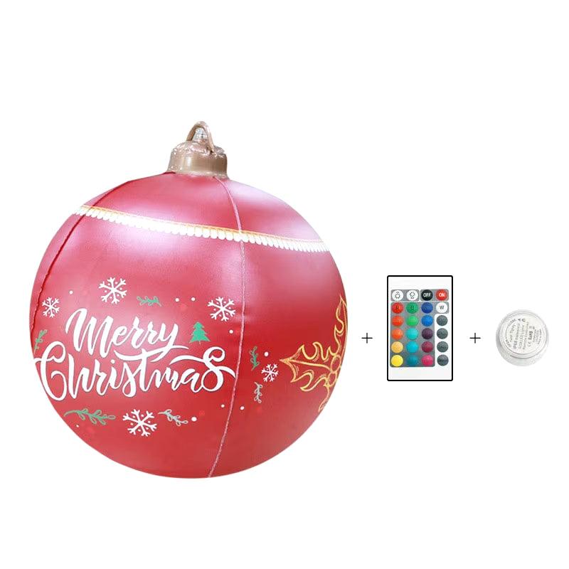 24 Inch/60CM Outdoor Christmas Inflatable LIGHTED Decorated Glow Ball - Big Ass Store