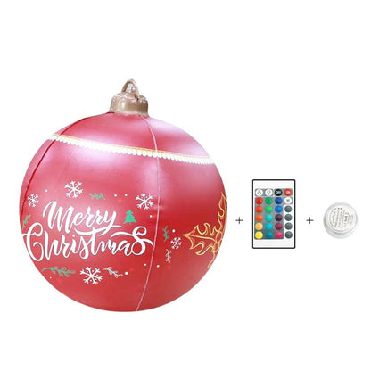 24 Inch/60CM Outdoor Christmas Inflatable LIGHTED Decorated Glow Ball - Big Ass Store