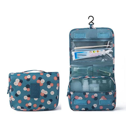 Travel Makeup Organizer Bag Nylon Women Cosmetic Bag Hanging Travel Makeup Bags Wash Toiletry Organizer Kits Storage Bags