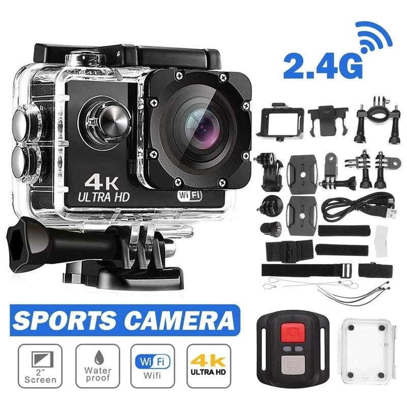 Ultra HD 4K Action Camera 1080P/30FPS Wifi 2.0-Inch 170D Underwater Waterproof Helmet Video Recording Cameras Sports Cam Pro - Big Ass Store