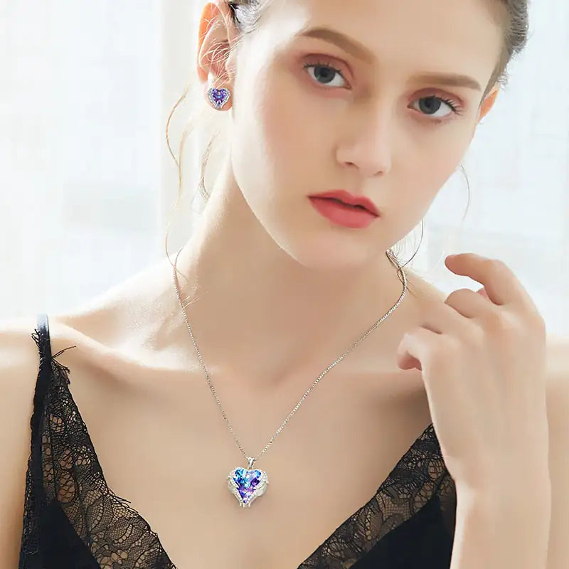 Heart Crystal Necklace - Big Ass Store