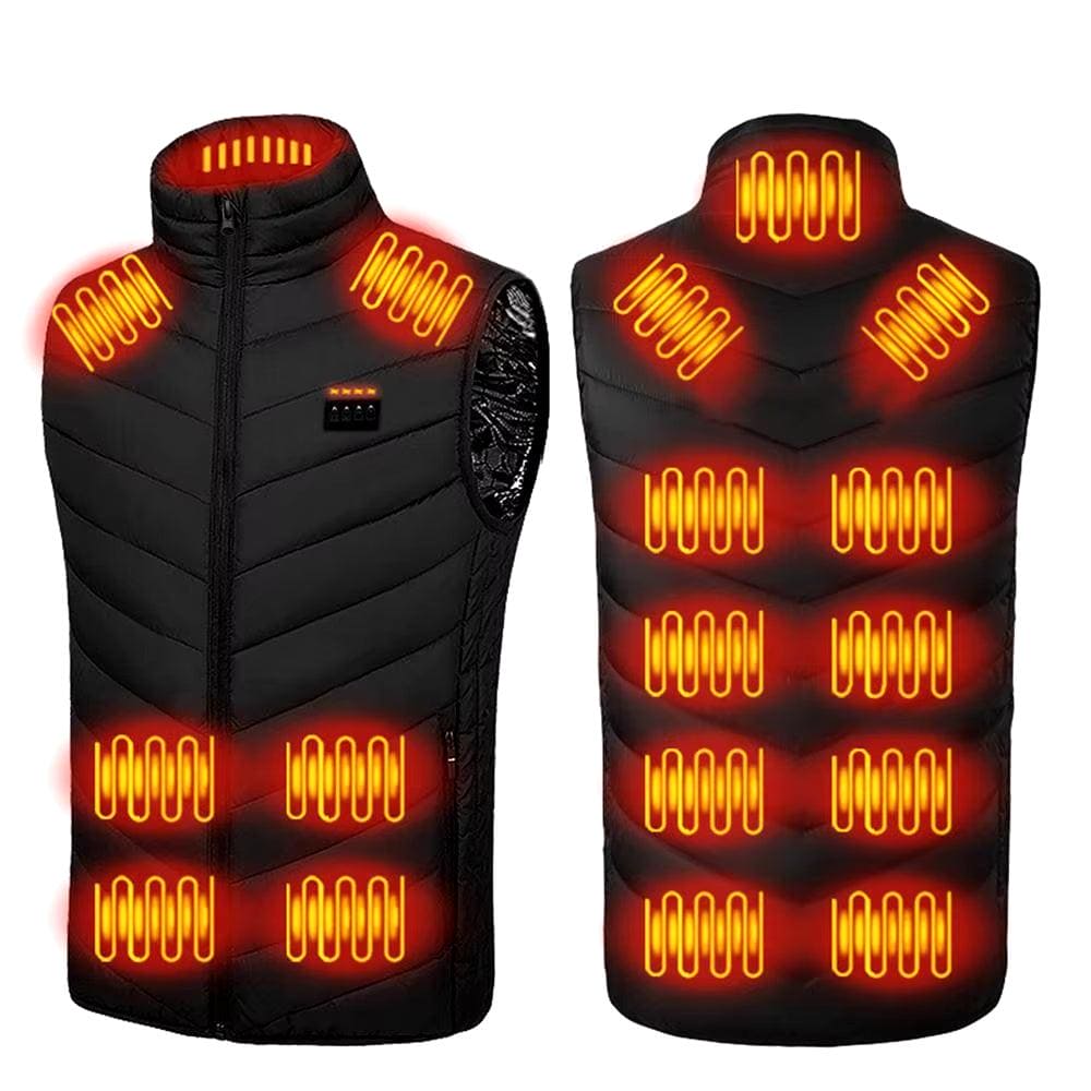 17 Area USB Electric Thermal Heated Unisex Vest - Big Ass Store