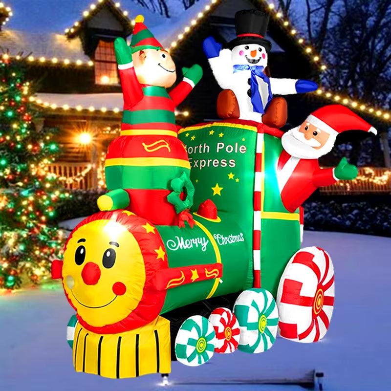 6FT Inflatable Christmas Tree with LED Lights - Festive Outdoor Decoration for Holiday Parties and Gifts - Big Ass Store