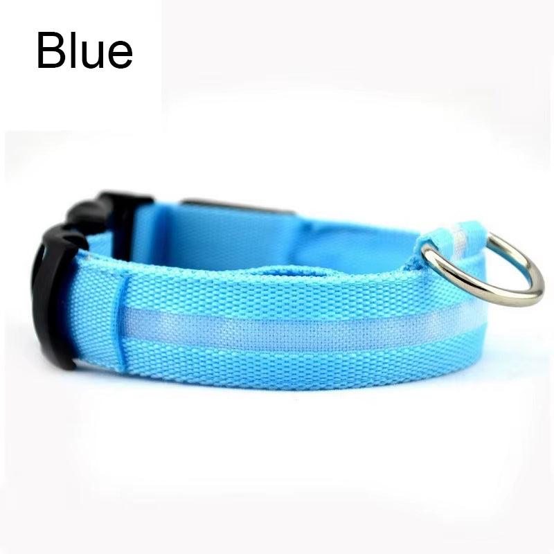 Pet Protective Dogs Luminous Fluorescent LED Flashing and Reflective Dog Collar