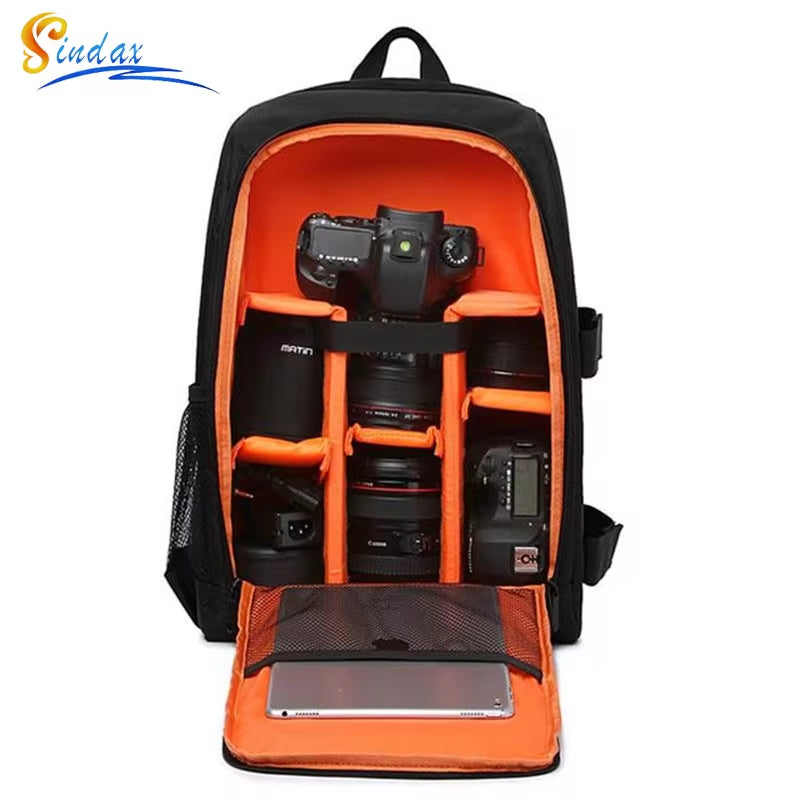 Waterproof DSLR Backpack Video Digital DSLR Camera Bag Multi-Functional Outdoor Camera Photo Bag Case for Nikon Canon DSLR Lens