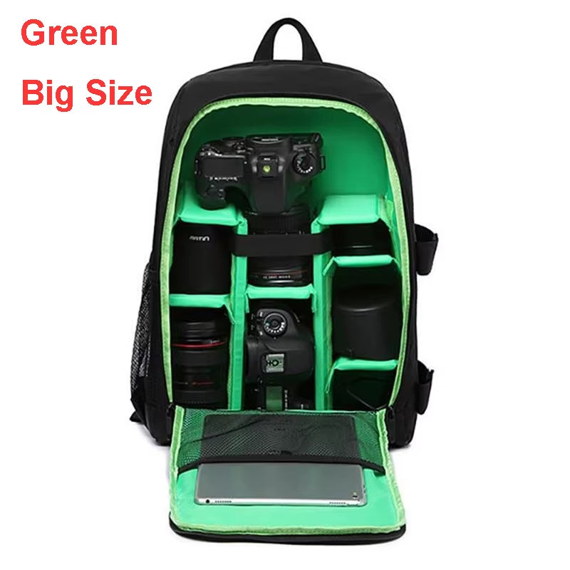 Waterproof DSLR Backpack Video Digital DSLR Camera Bag Multi-Functional Outdoor Camera Photo Bag Case for Nikon Canon DSLR Lens