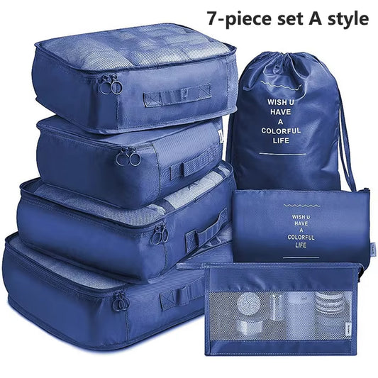 7Pcs Travel Organizer Suitcase and Storage Packing Cubes - Big Ass Store