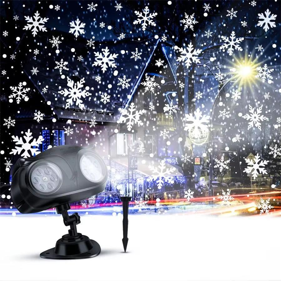 You will be the enjoy of your neighborhood with this 2024 Upgraded Dual Head Outdoor Snowflake Christmas Light Projector - Big Ass Store