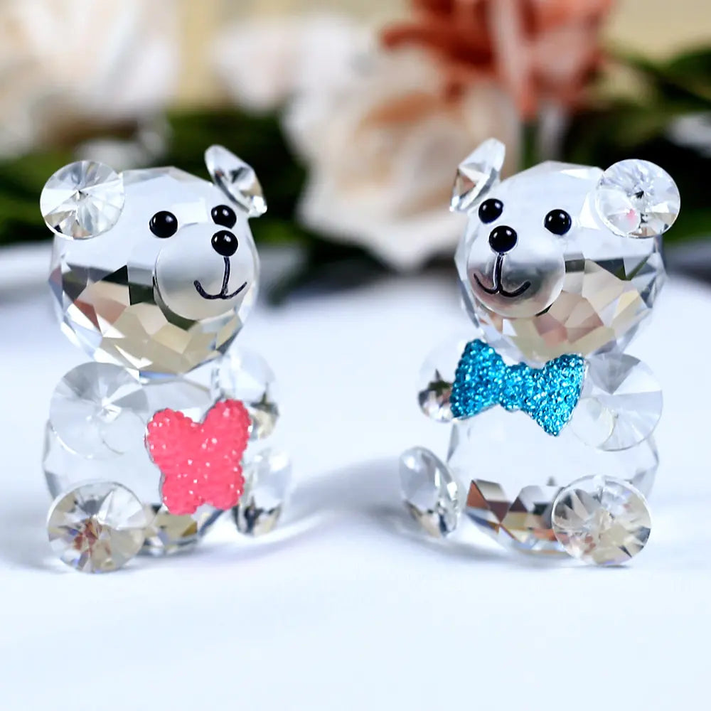 Romantic Bear Crystal Figurine - Big Ass Store