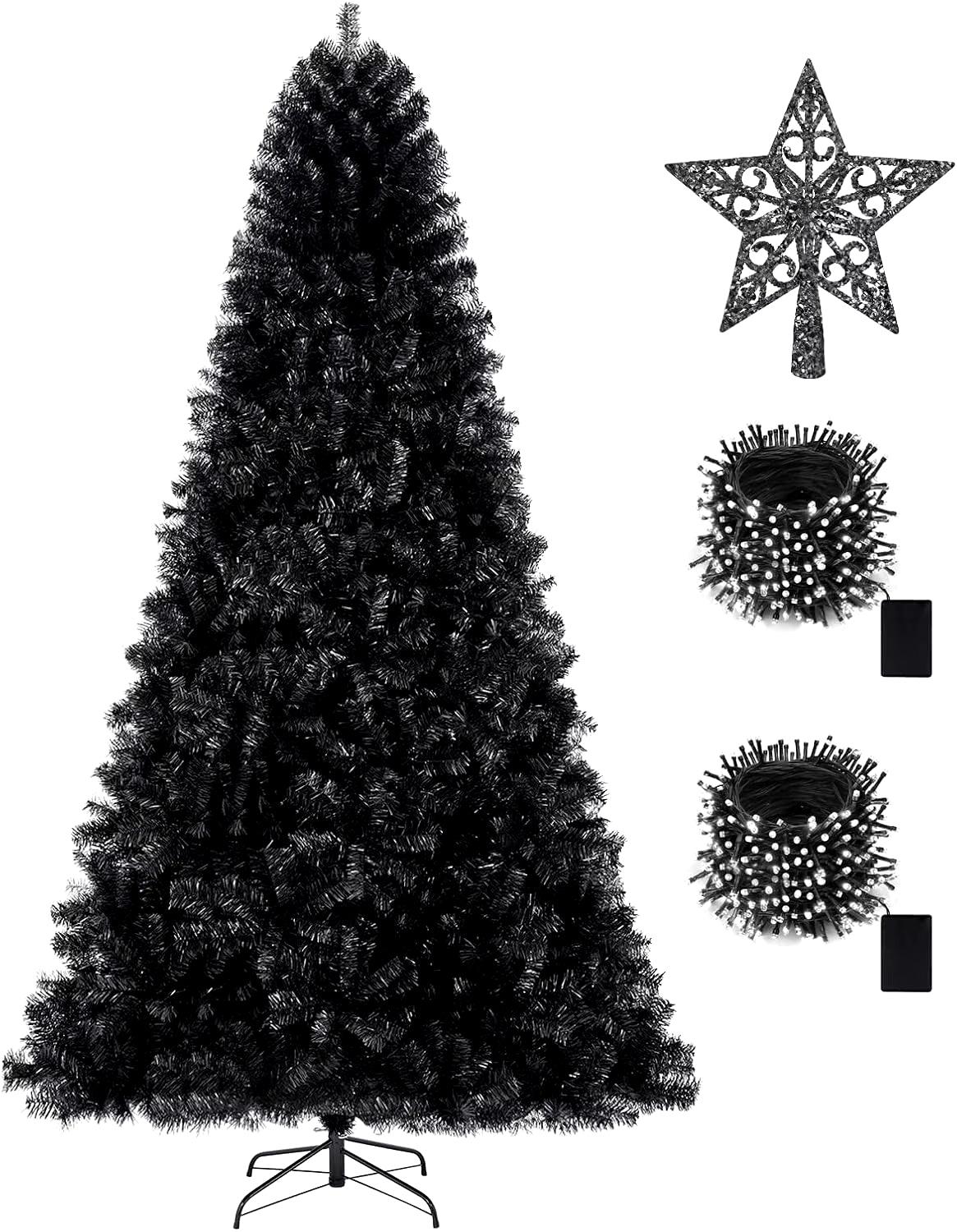 6-9Ft Christmas Tree In Various Colors: Green, White, Pink, and Black - Big Ass Store