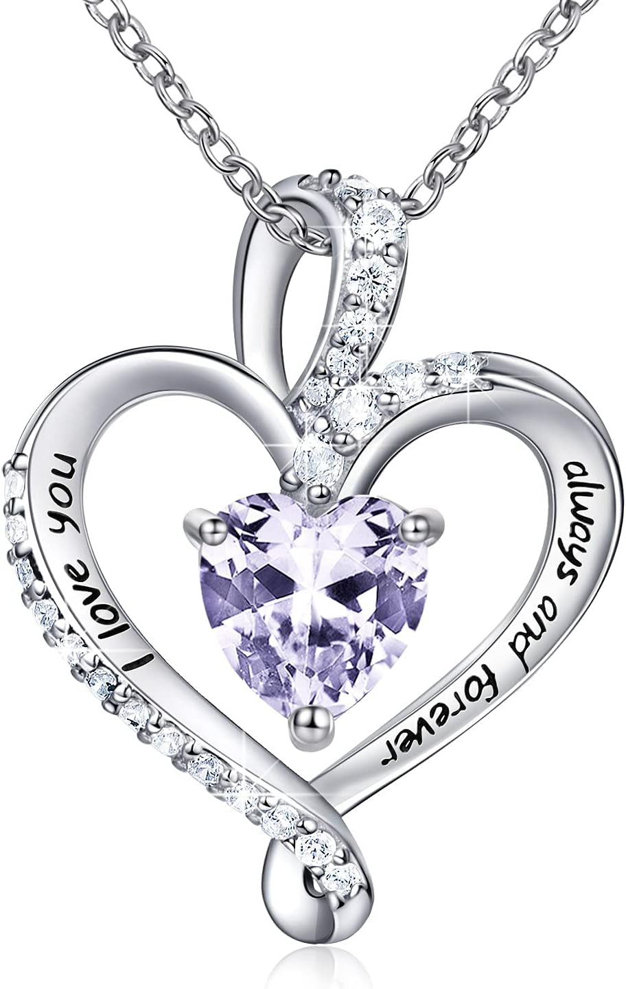 Sterling Silver Heart Necklace for Women