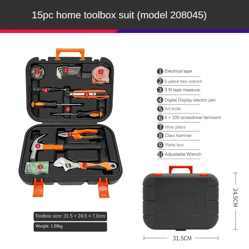 Handy Household Hardware Tool Box Set. A Must Have for EVERY Home! - Big Ass Store