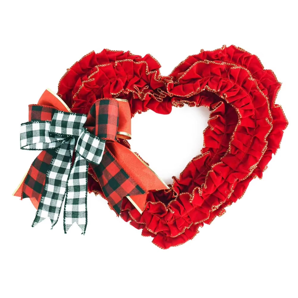 Floral Valentines Day Heart Wreath