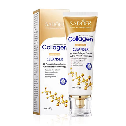 Revitalize Your Skin: SADOER Collagen Facial Cleanser for Firming & Moisturizing Care - Big Ass Store