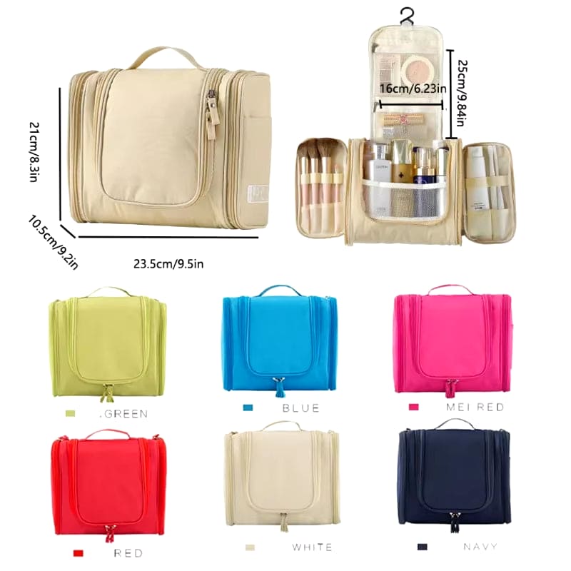 Travel Makeup Organizer Bag Nylon Women Cosmetic Bag Hanging Travel Makeup Bags Wash Toiletry Organizer Kits Storage Bags